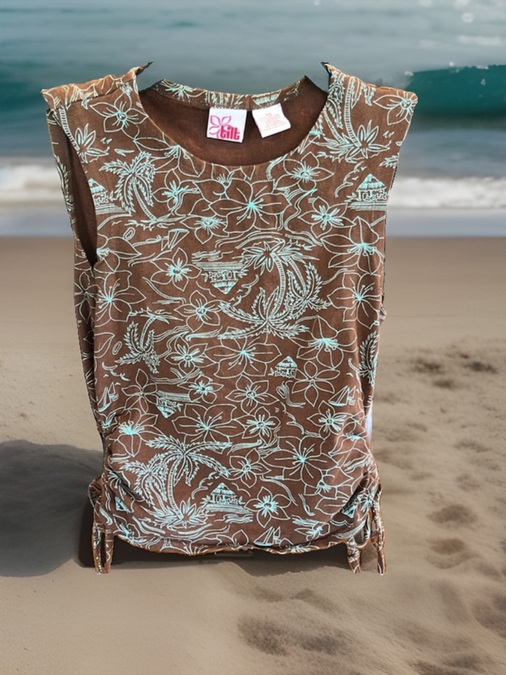 Baby Tee Tropical Tank Coffee Bean Brown